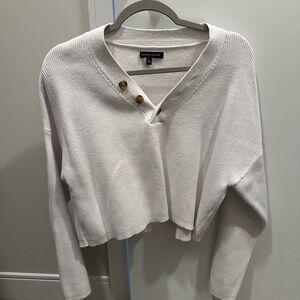 Kendall & Kylie Cream Cardigan with Gold Buttons